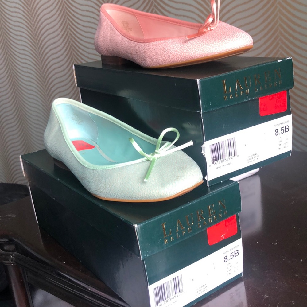 Ralph Lauren Austina baller SLI shagreen shoes